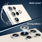 For Samsung Galaxy S23 Ultra 5G ENKAY 9H Rear Camera Lens Glitter Aluminium Alloy Ring Tempered Glass Film