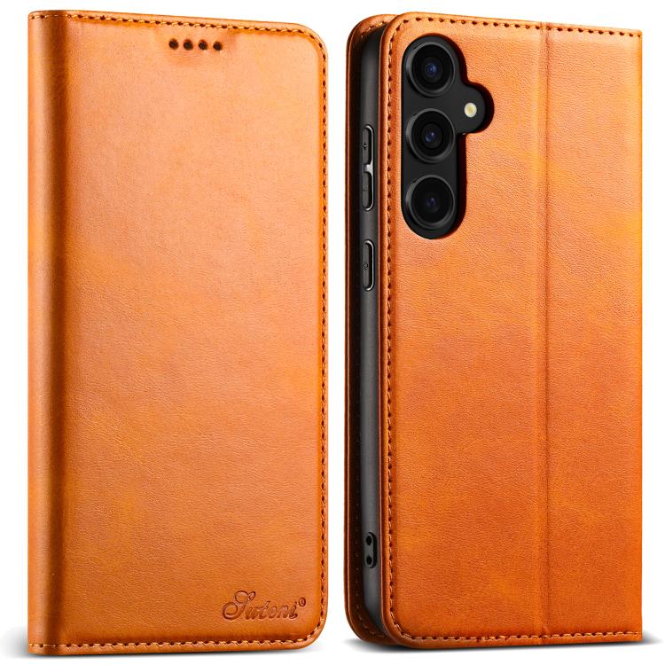 Suteni Calf Texture Horizontal Flip Leather Phone Case
