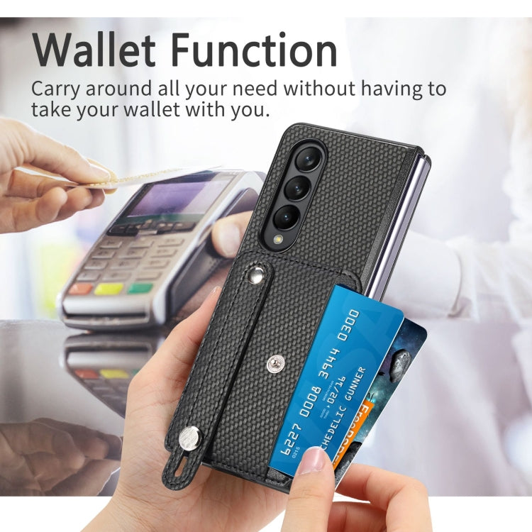 Wristband Kickstand Card Wallet Back Cover Phone Case