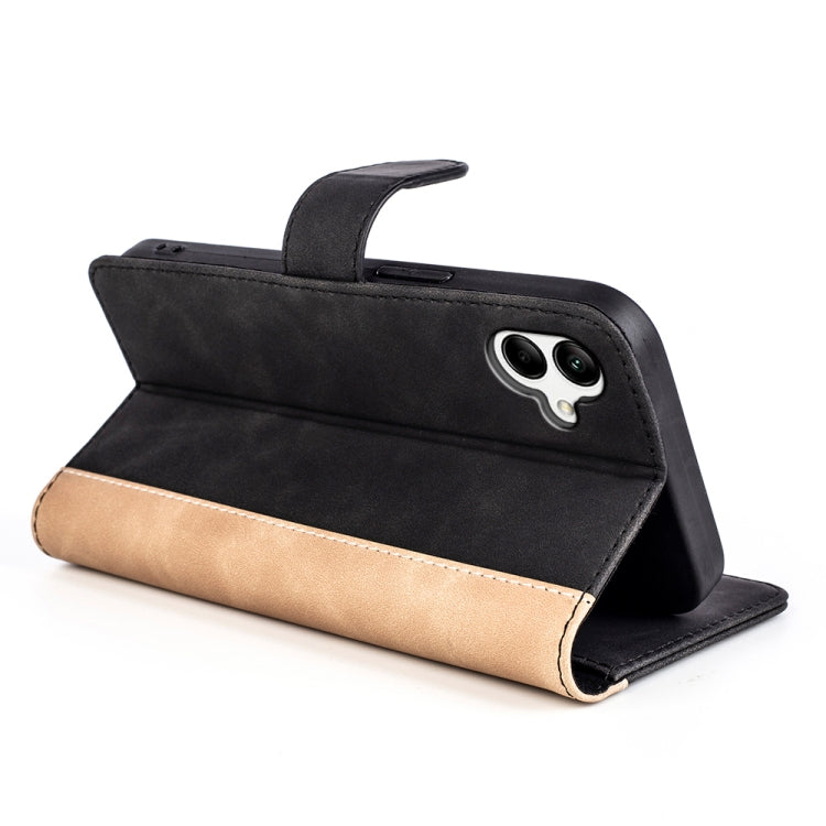 For Samsung Galaxy A04 Stitching Horizontal Flip Leather Phone Case