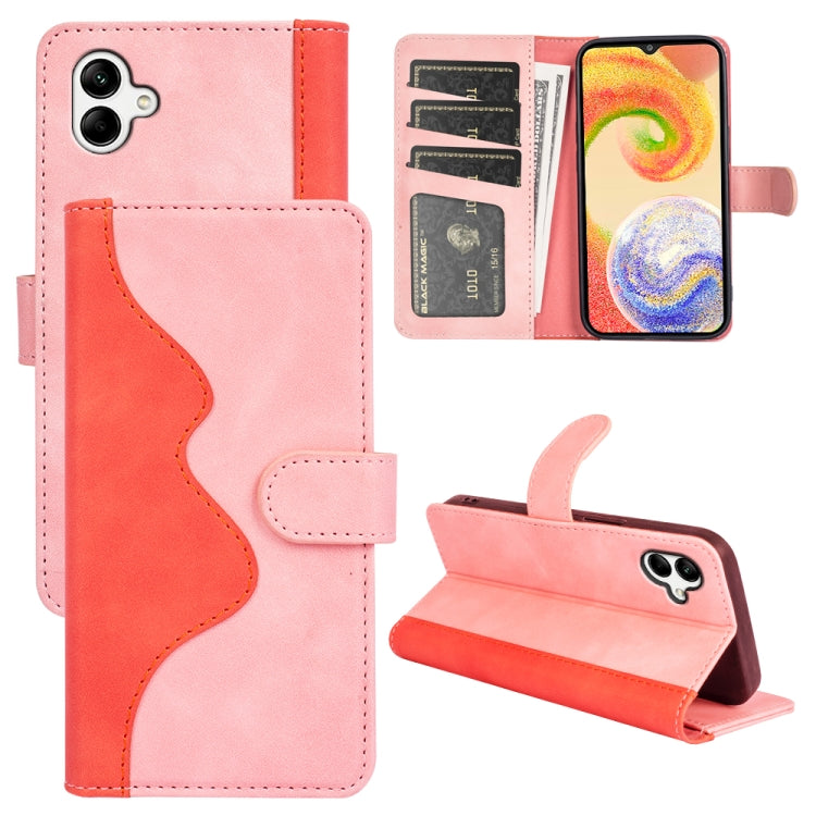 For Samsung Galaxy A04 Stitching Horizontal Flip Leather Phone Case