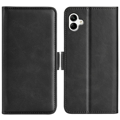 For Samsung Galaxy A04 Dual-side Magnetic Buckle Horizontal Flip Leather Phone Case