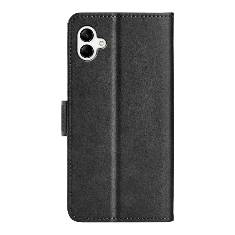 For Samsung Galaxy A04 Dual-side Magnetic Buckle Horizontal Flip Leather Phone Case