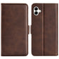 For Samsung Galaxy A04 Dual-side Magnetic Buckle Horizontal Flip Leather Phone Case