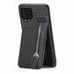 Carbon Fiber Vertical Flip Zipper Wallet Phone Case