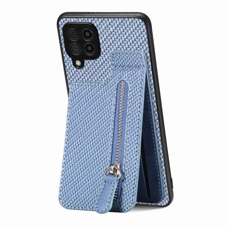 Carbon Fiber Vertical Flip Zipper Wallet Phone Case