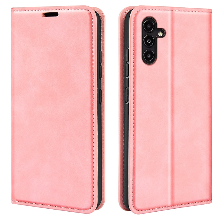 For Samsung Galaxy A14 5G Retro-skin Magnetic Suction Leather Phone Case