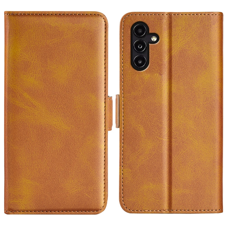 For Samsung Galaxy A14 5G Dual-side Magnetic Buckle Leather Phone Case