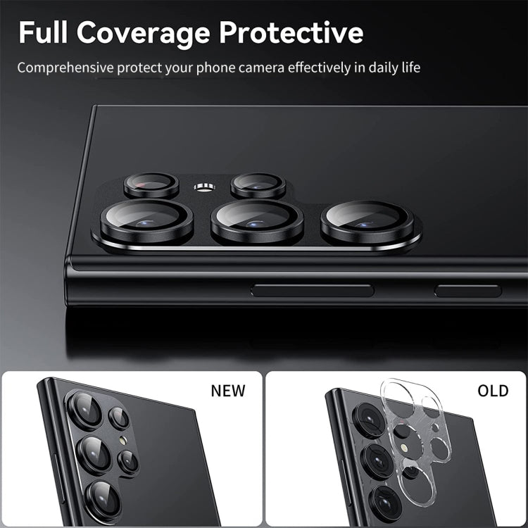 For Samsung Galaxy S23 Ultra 5G ENKAY Hat-Prince AR Anti-reflection Aluminium Alloy Tempered Glass Camera Lens Film