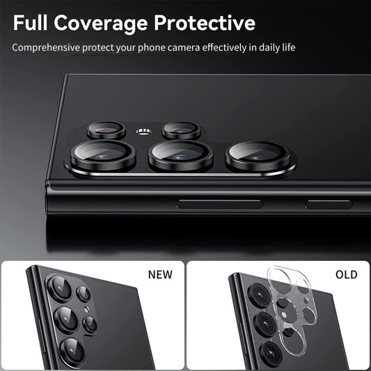 For Samsung Galaxy S23 Ultra 5G ENKAY Hat-Prince AR Anti-reflection Aluminium Alloy Tempered Glass Camera Lens Film