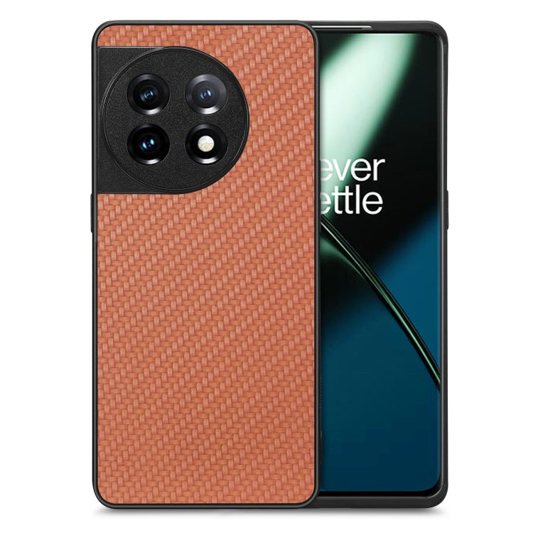 Carbon Fiber Texture Leather Back Cover Phone Case