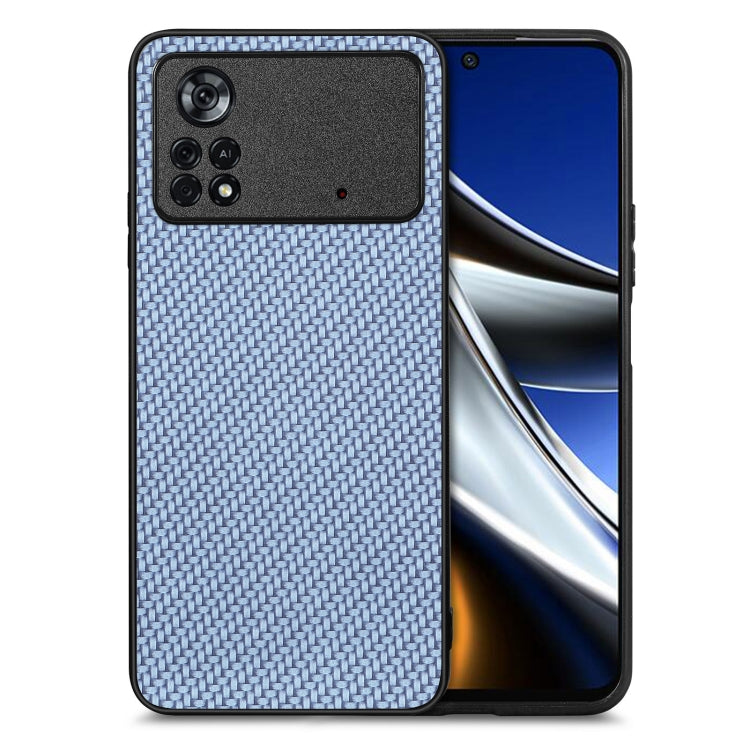 Carbon Fiber Texture Leather Back Cover Phone Case