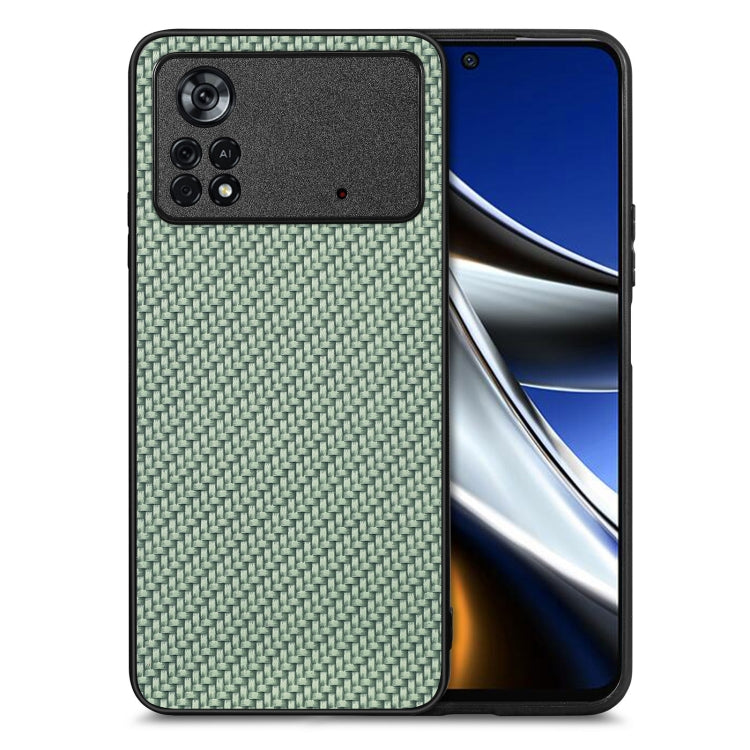 Carbon Fiber Texture Leather Back Cover Phone Case