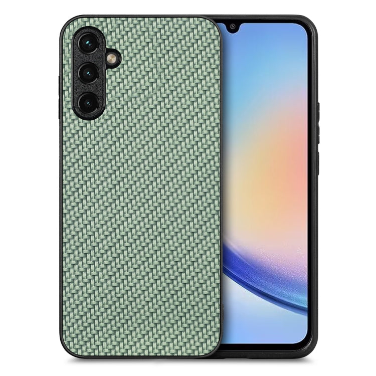 Carbon Fiber Texture Leather Back Cover Phone Case