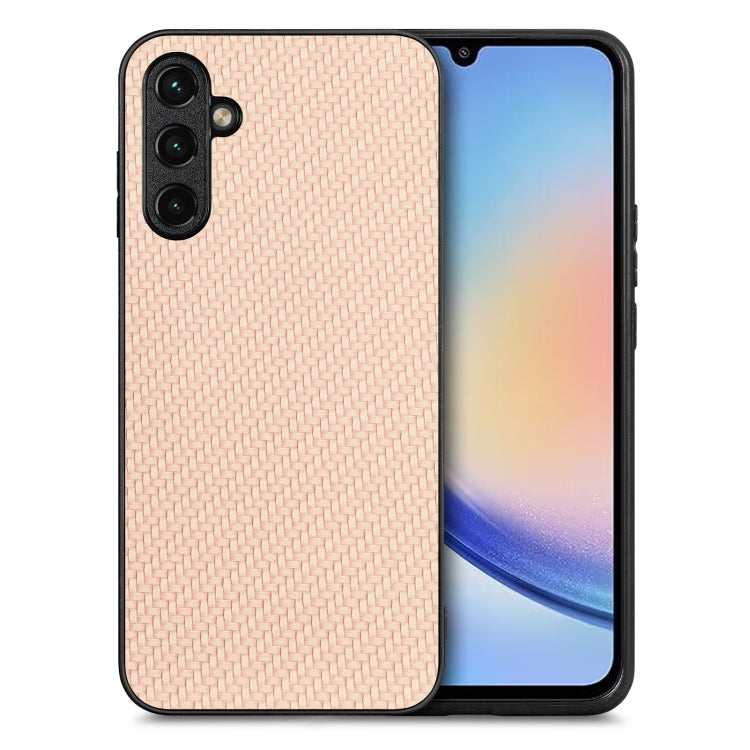 Carbon Fiber Texture Leather Back Cover Phone Case