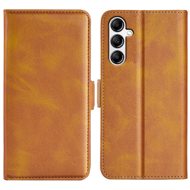 For Samsung Galaxy A34 Dual-side Magnetic Buckle Horizontal Flip Leather Phone Case