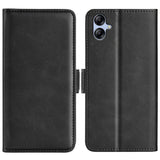 For Samsung Galaxy A04e Dual-side Magnetic Buckle Horizontal Flip Leather Phone Case