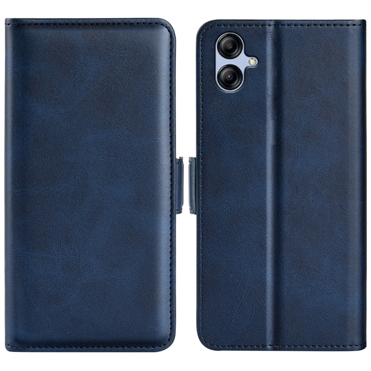 For Samsung Galaxy A04e Dual-side Magnetic Buckle Horizontal Flip Leather Phone Case