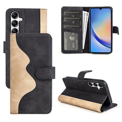 For Samsung Galaxy A34 5G Stitching Horizontal Flip Leather Phone Case