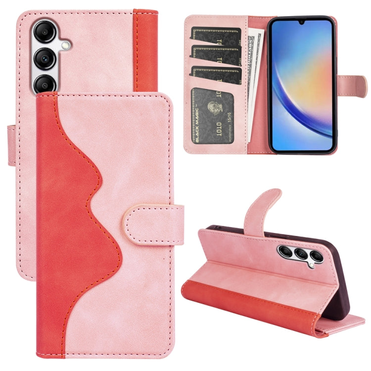 For Samsung Galaxy A34 5G Stitching Horizontal Flip Leather Phone Case