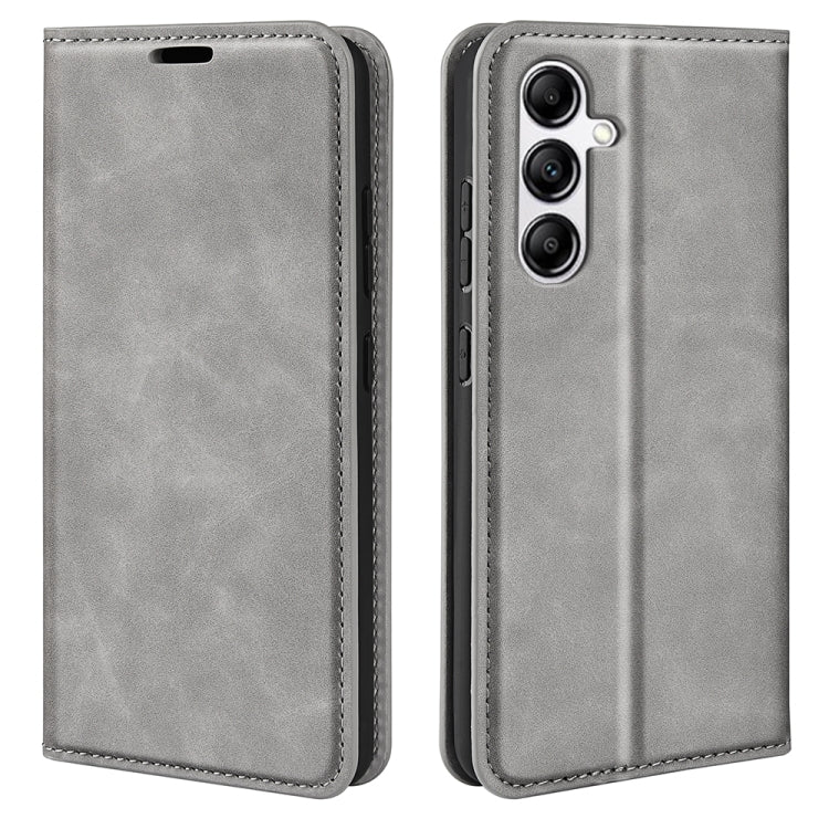 For Samsung Galaxy A34 5G Retro-skin Magnetic Suction Leather Phone Case
