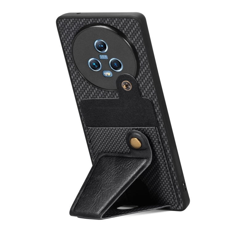 Carbon Fiber Wallet Flip Card K-shaped Holder Phone Case