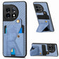 Carbon Fiber Wallet Flip Card K-shaped Holder Phone Case