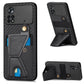 Carbon Fiber Wallet Flip Card K-shaped Holder Phone Case