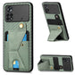 Carbon Fiber Wallet Flip Card K-shaped Holder Phone Case