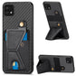 Carbon Fiber Wallet Flip Card K-shaped Holder Phone Case