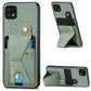 Carbon Fiber Wallet Flip Card K-shaped Holder Phone Case