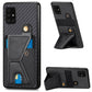 Carbon Fiber Wallet Flip Card K-shaped Holder Phone Case