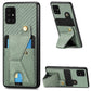 Carbon Fiber Wallet Flip Card K-shaped Holder Phone Case