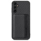 Carbon Fiber Magnetic Card Wallet Bag Phone Case
