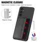 Carbon Fiber Magnetic Card Wallet Bag Phone Case