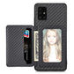 Carbon Fiber Magnetic Card Wallet Bag Phone Case