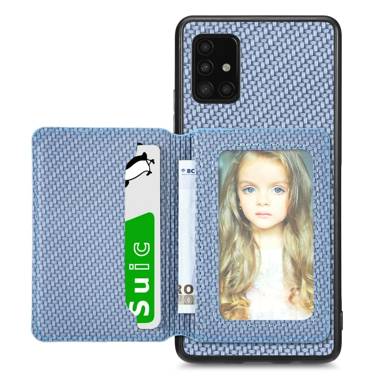 Carbon Fiber Magnetic Card Wallet Bag Phone Case