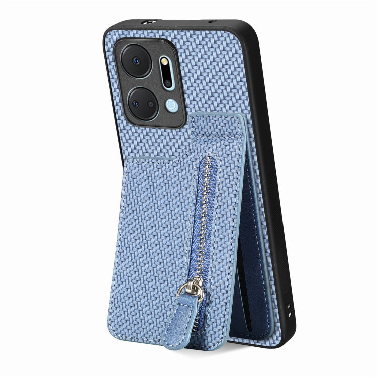 Carbon Fiber Vertical Flip Zipper Phone Case
