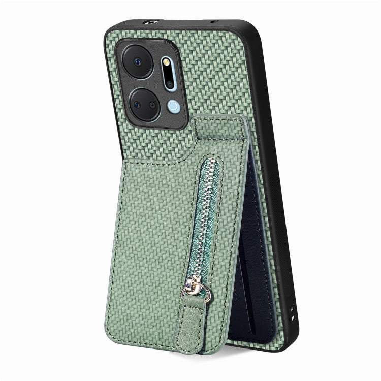 Carbon Fiber Vertical Flip Zipper Phone Case