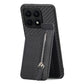 Carbon Fiber Vertical Flip Zipper Phone Case