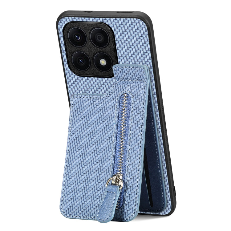 Carbon Fiber Vertical Flip Zipper Phone Case