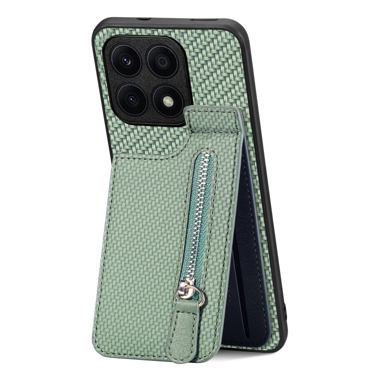 Carbon Fiber Vertical Flip Zipper Phone Case