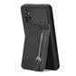 Carbon Fiber Vertical Flip Zipper Phone Case
