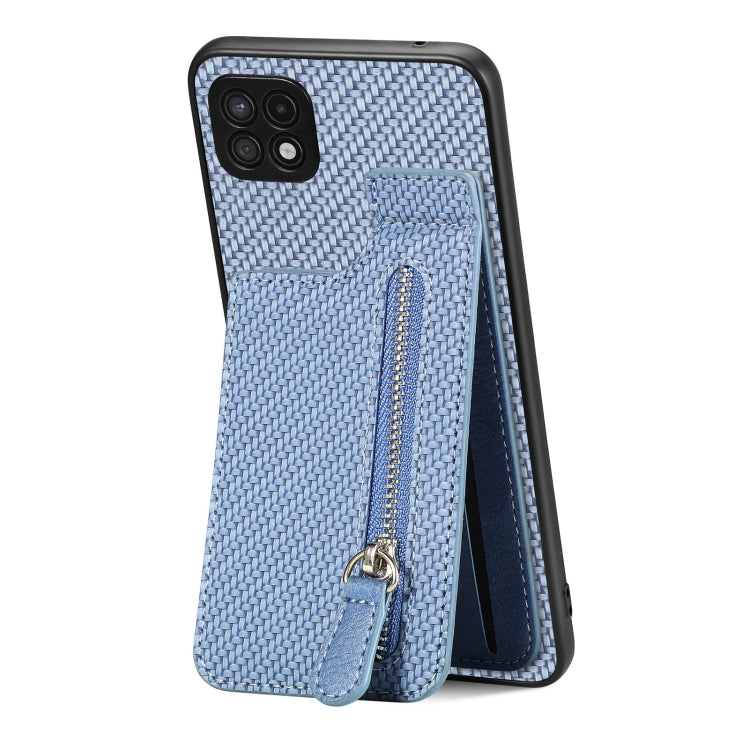 Carbon Fiber Vertical Flip Zipper Phone Case