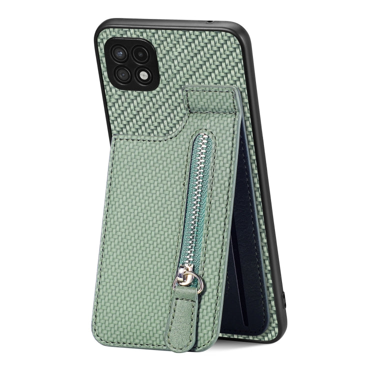 Carbon Fiber Vertical Flip Zipper Phone Case