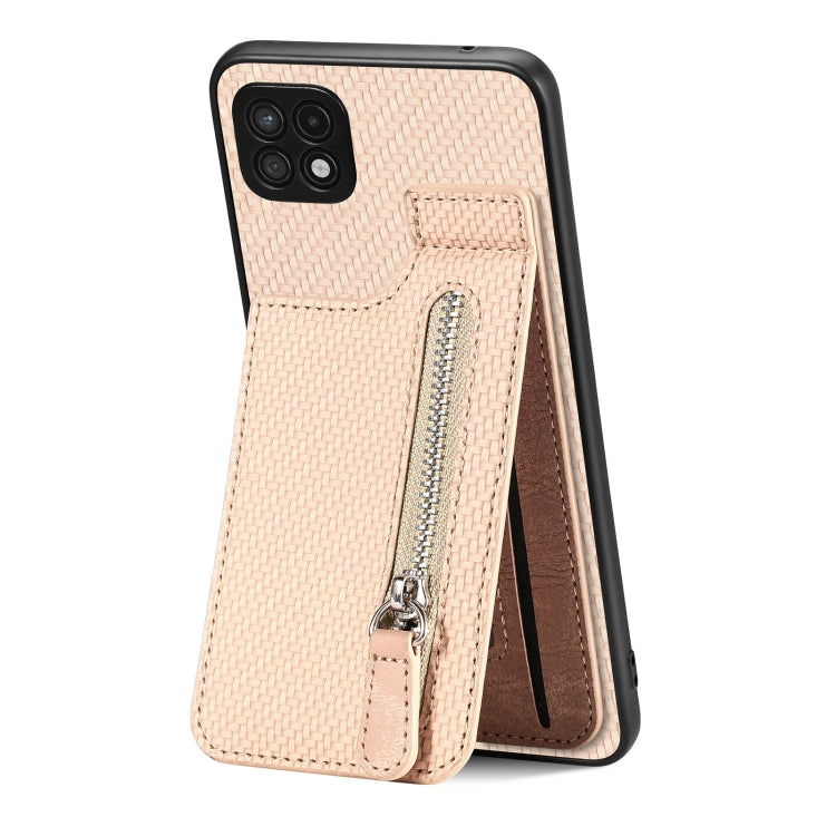 Carbon Fiber Vertical Flip Zipper Phone Case