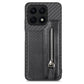 Carbon Fiber Horizontal Flip Zipper Wallet Phone Case
