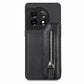 Carbon Fiber Horizontal Flip Zipper Wallet Phone Case