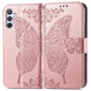 Butterfly Love Flower Embossed Leather Phone Case