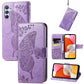 Butterfly Love Flower Embossed Leather Phone Case